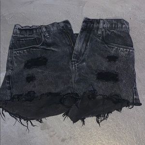 Black ripped shorts